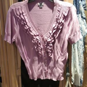 Shirt short sleeve fitted sweater